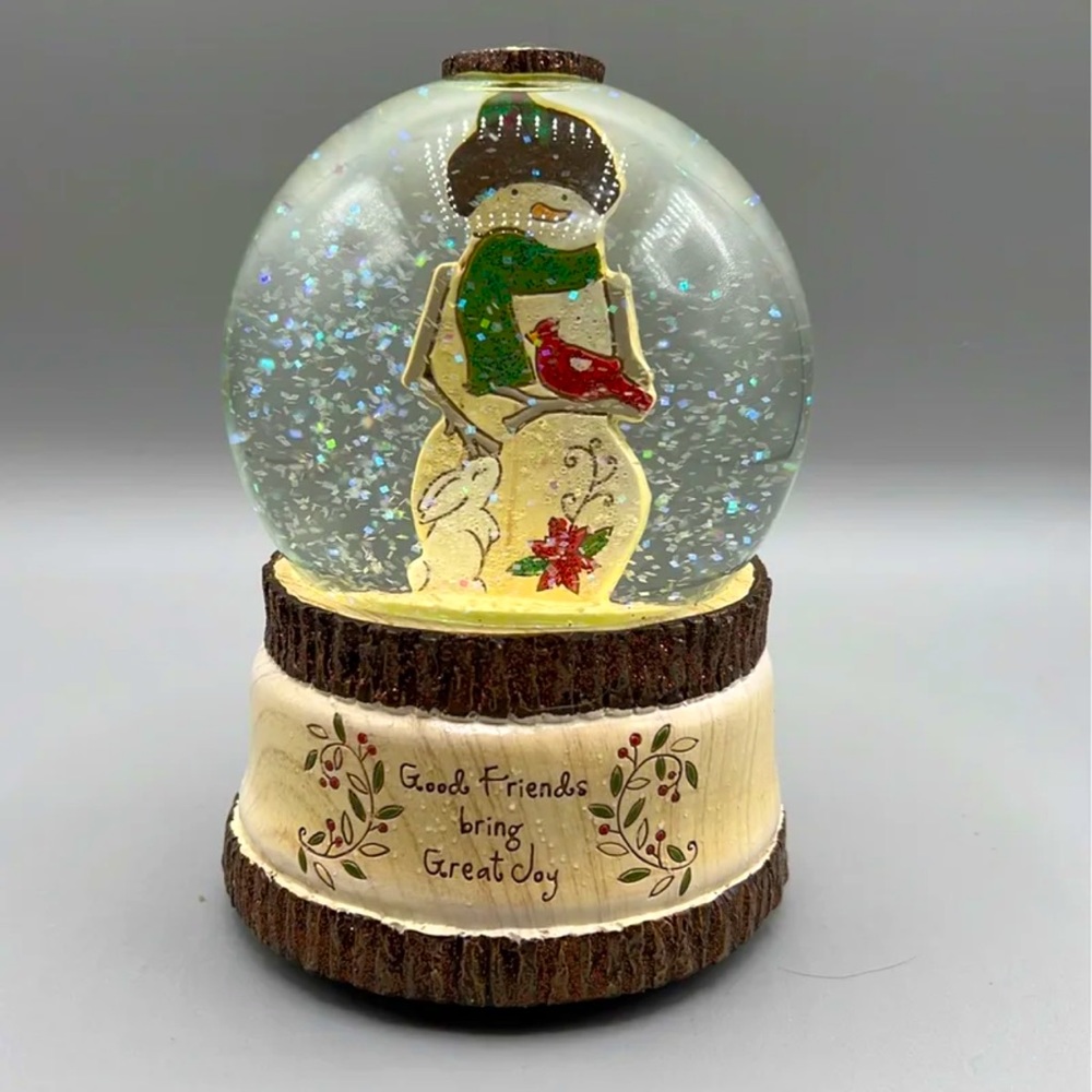 Pavilion Good Friends Water Globe With Snowman